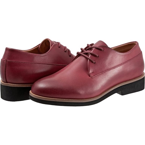 SoftWalk Shoes - Softwalk Whitby Women's Shoes Dark Red Size 9 Oxford blood red leather